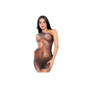 Robe Asymétrique Tattoo Illusion 
